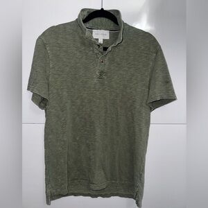 Sun + Stone Men's Olive Button Down Shirt